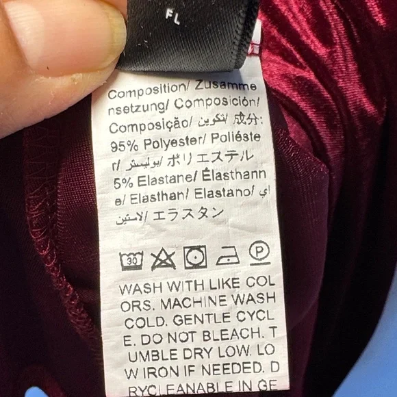 SHEIN Curve OXL Rich Burgandy Dark Academia Dress. Wednesday Addams. Vampire - Picture 3 of 5